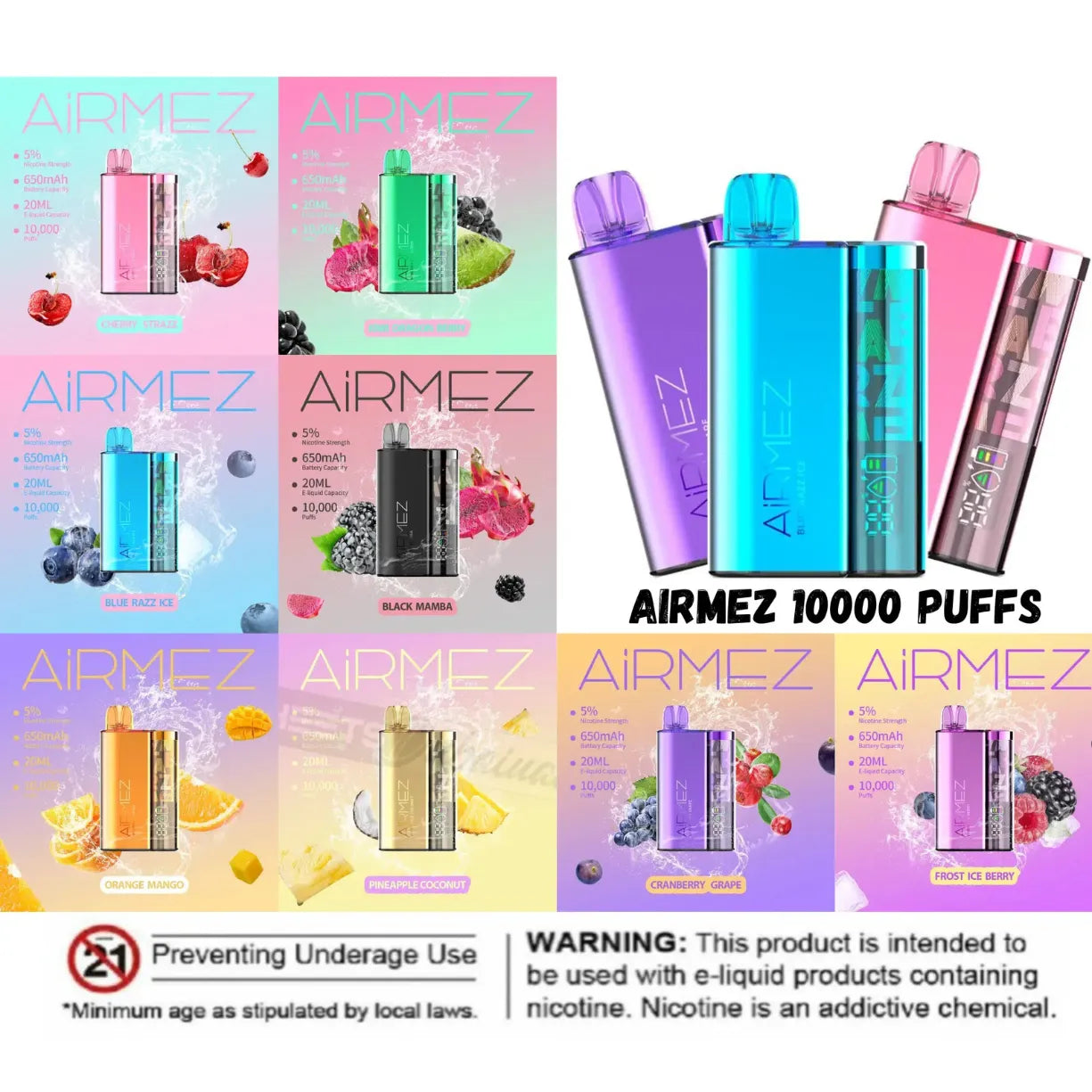 AiRMEZ 10000 Puffs Disposable Vape in Dubai, UAE