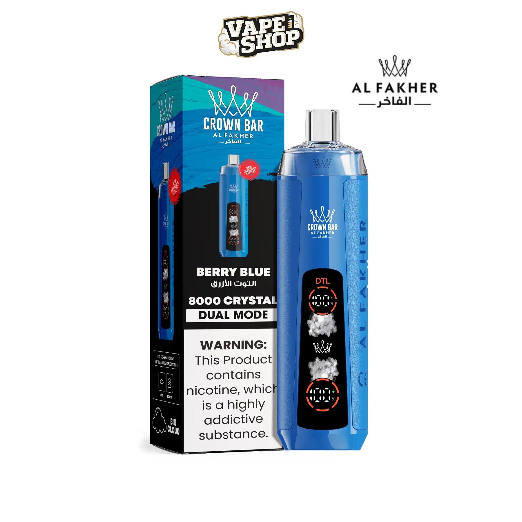 Crown Bar Al Fakher Crystal 8000 Puffs Disposable Vape