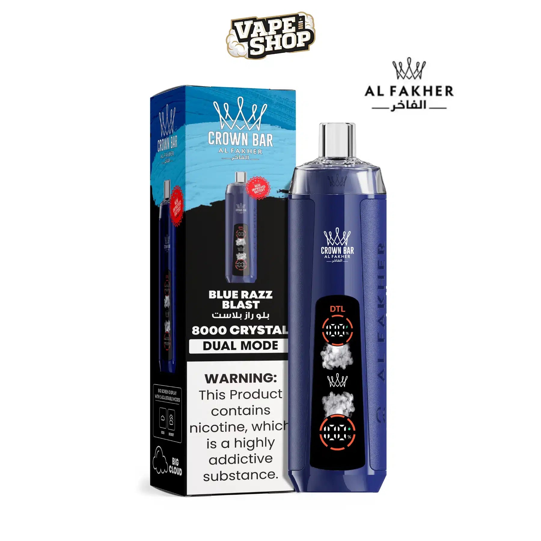 Crown Bar Al Fakher Crystal 8000 Puffs Disposable Vape