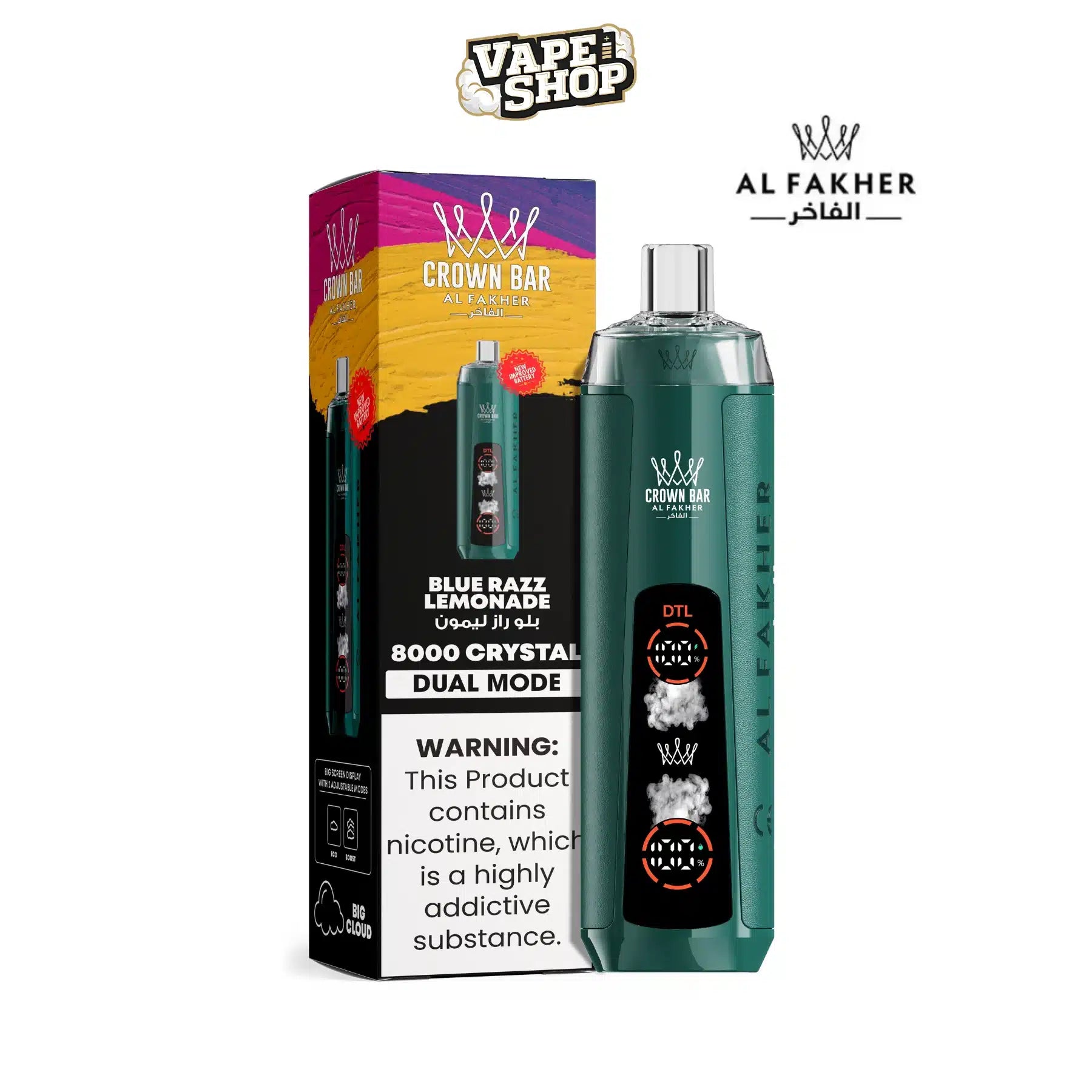 Crown Bar Al Fakher Crystal 8000 Puffs Disposable Vape