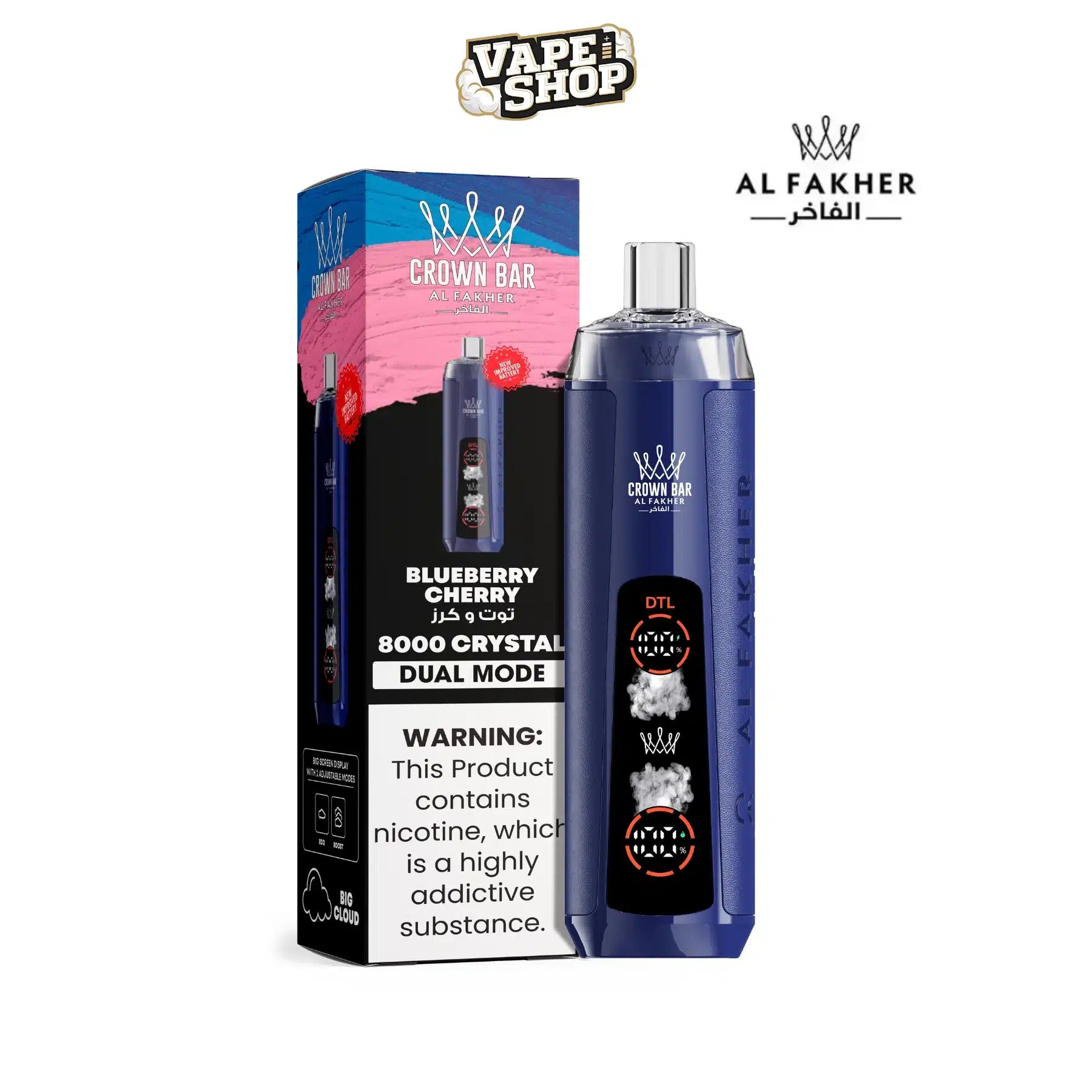 Crown Bar Al Fakher Crystal 8000 Puffs Disposable Vape
