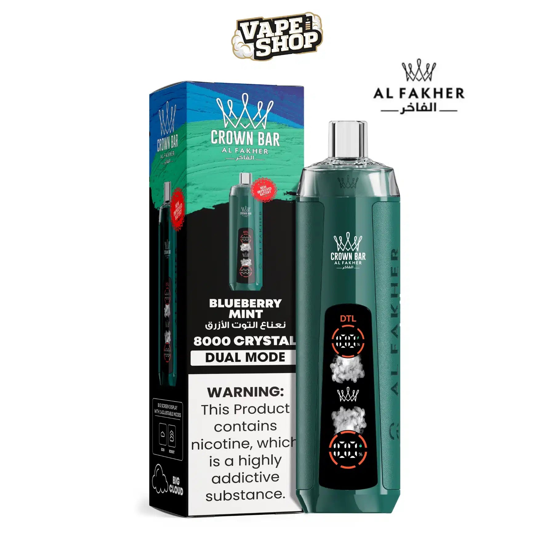 Crown Bar Al Fakher Crystal 8000 Puffs Disposable Vape