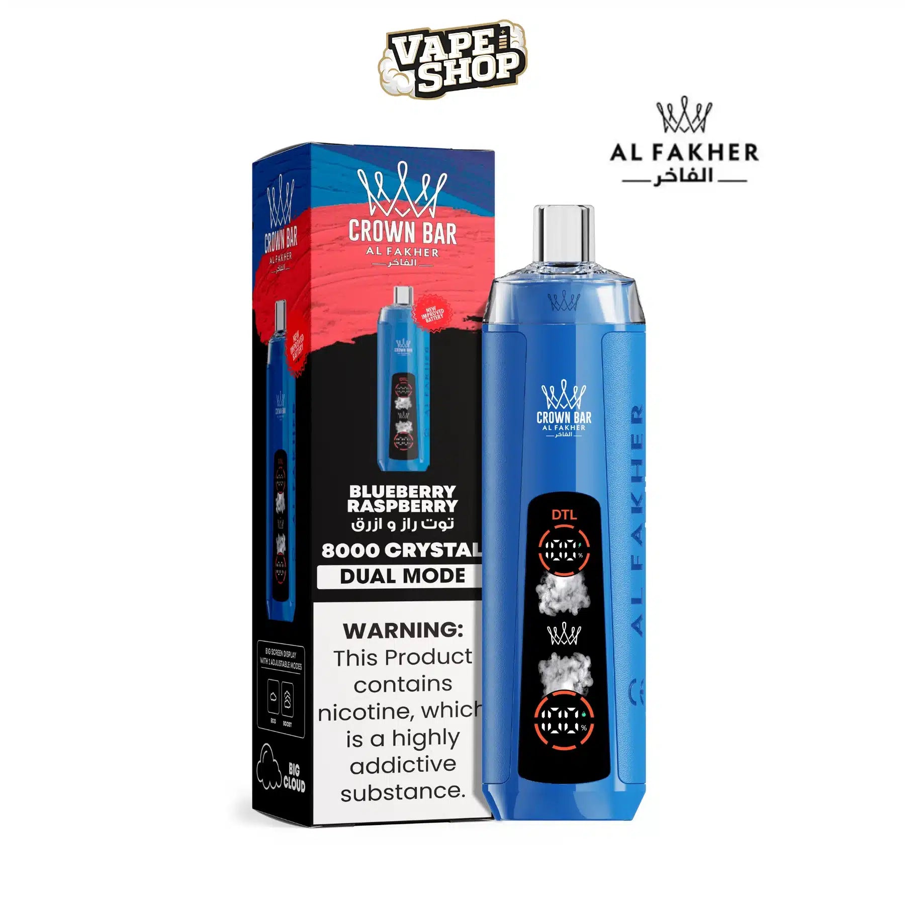 Crown Bar Al Fakher Crystal 8000 Puffs Disposable Vape