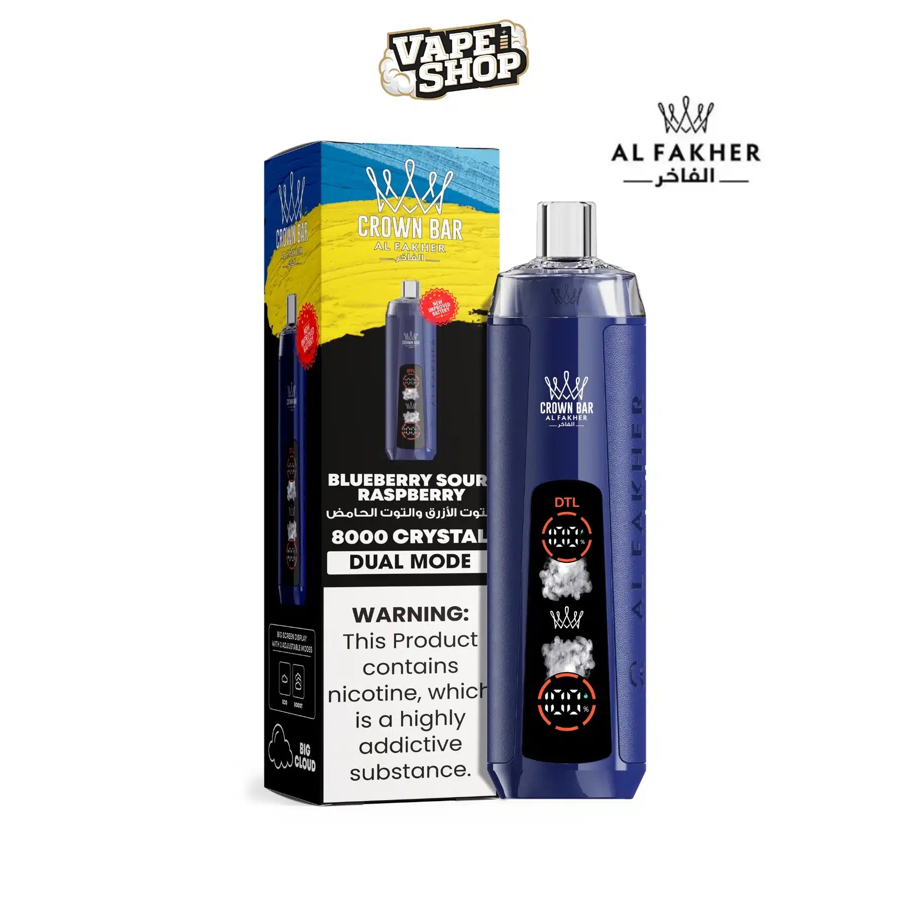 Crown Bar Al Fakher Crystal 8000 Puffs Disposable Vape