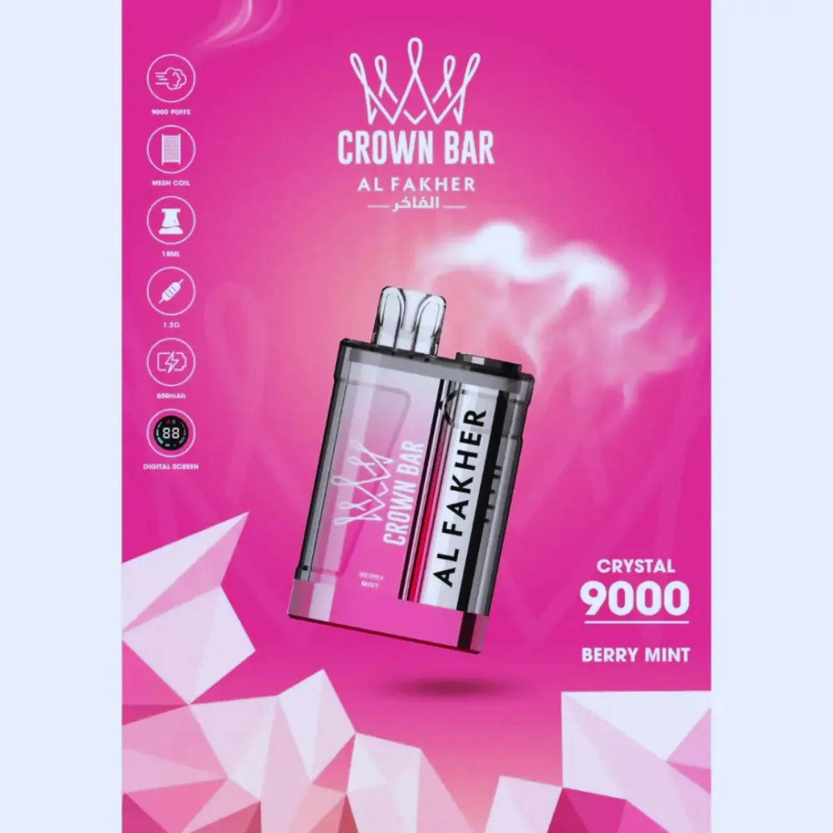 AL FAKHER Crystal 9000 Puffs Disposable Vape In Dubai