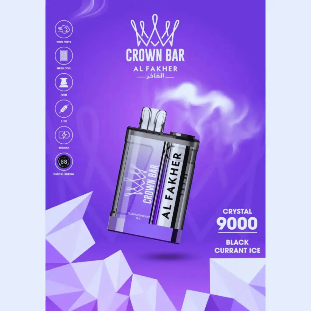 AL FAKHER Crystal 9000 Puffs Disposable Vape In Dubai