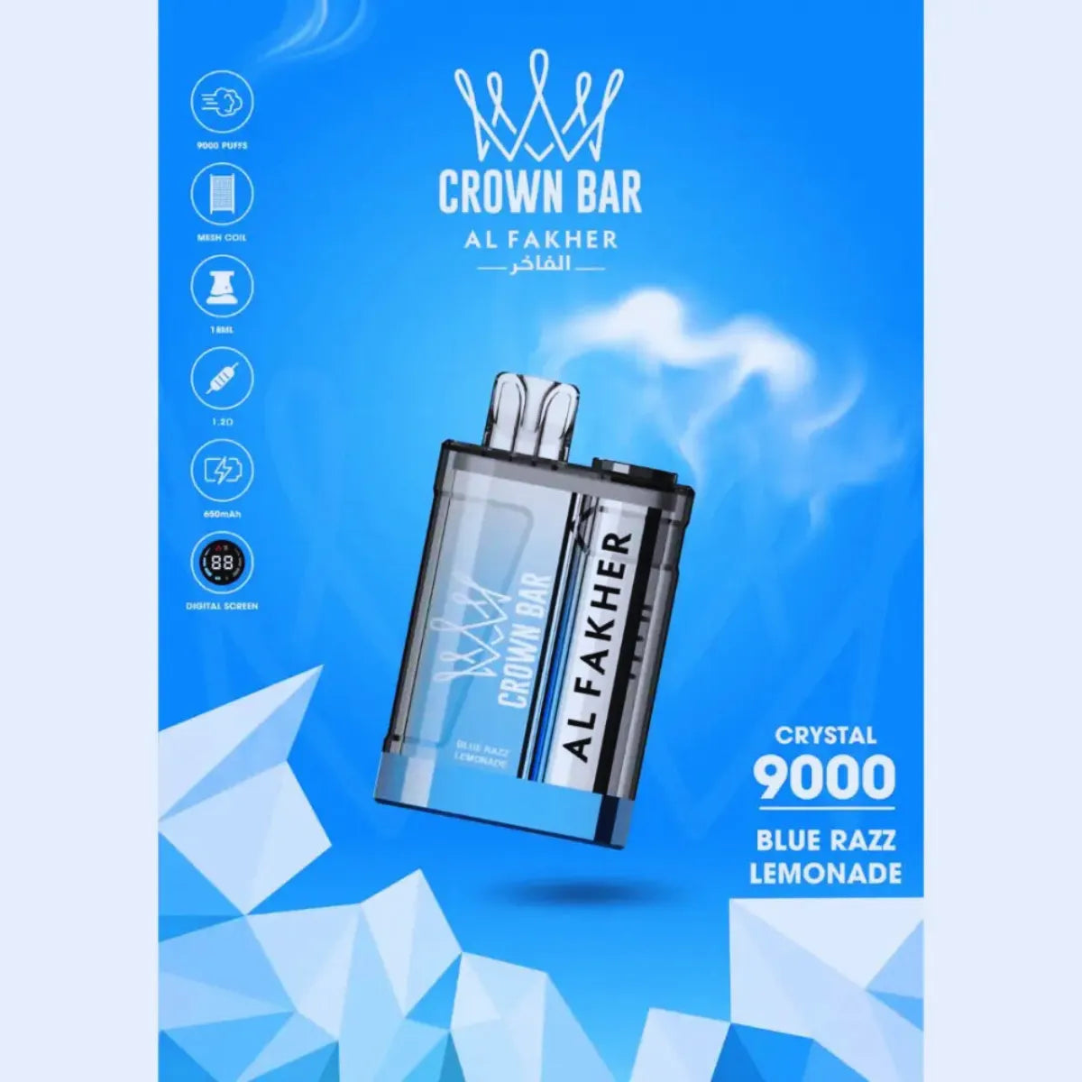 AL FAKHER Crystal 9000 Puffs Disposable Vape In Dubai