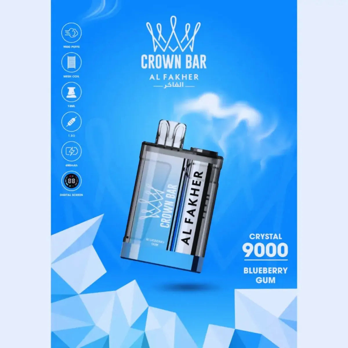 AL FAKHER Crystal 9000 Puffs Disposable Vape In Dubai