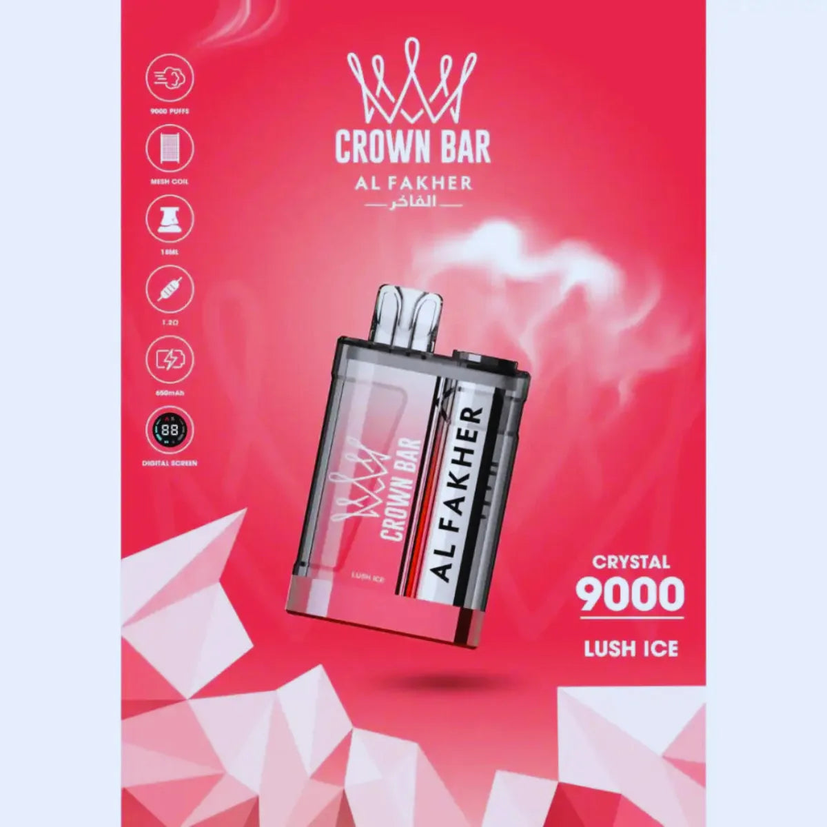 AL FAKHER Crystal 9000 Puffs Disposable Vape In Dubai