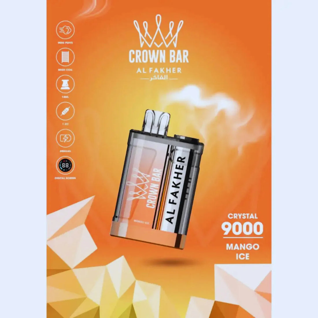 AL FAKHER Crystal 9000 Puffs Disposable Vape In Dubai