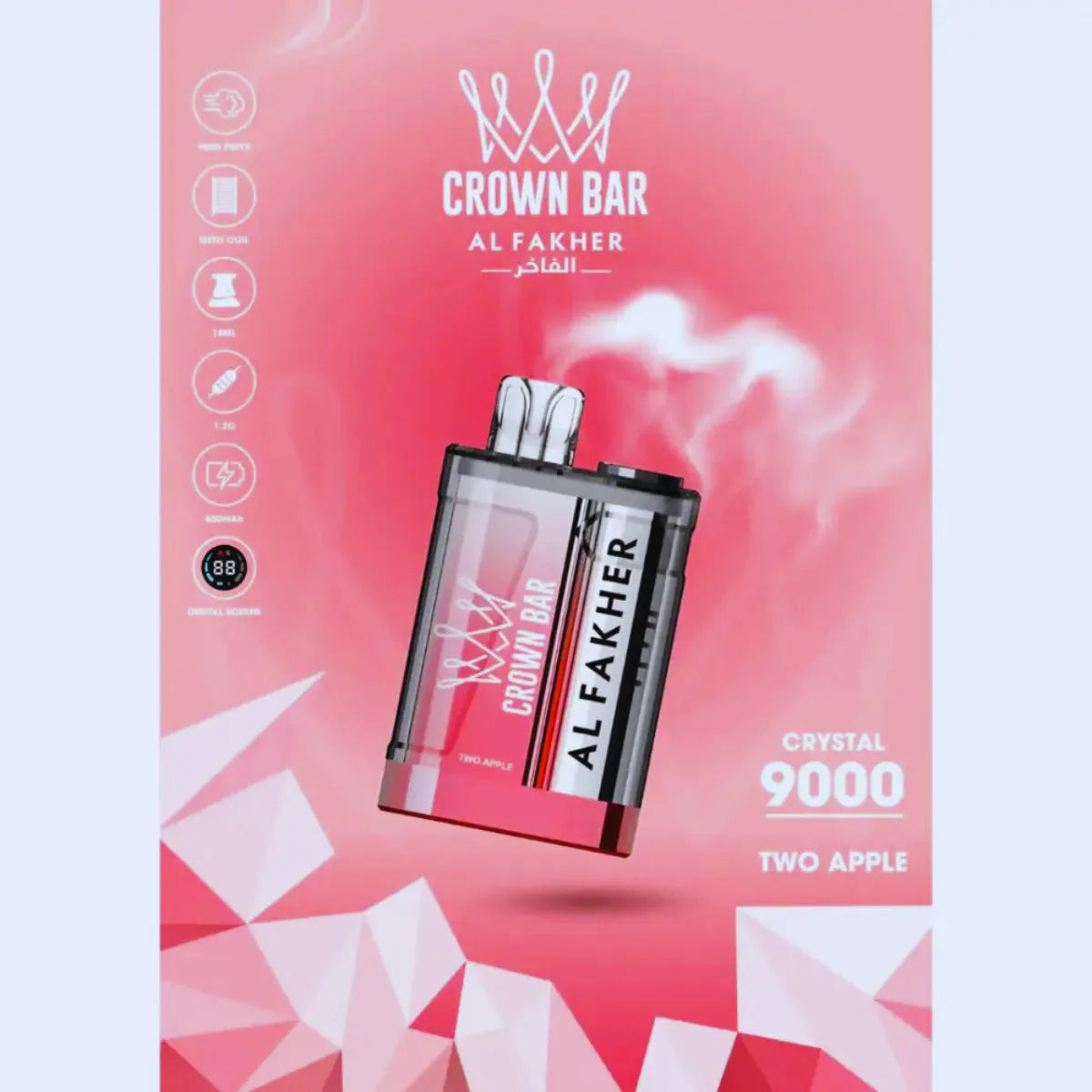 AL FAKHER Crystal 9000 Puffs Disposable Vape In Dubai