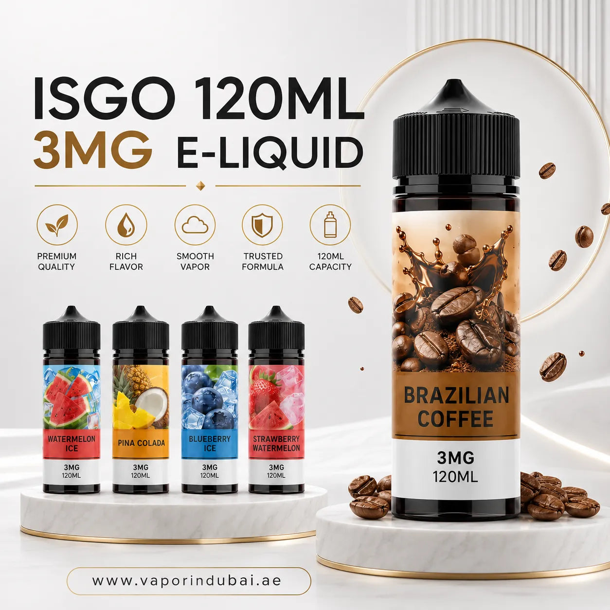 ISGO 3MG 120ML E Liquid In Dubai