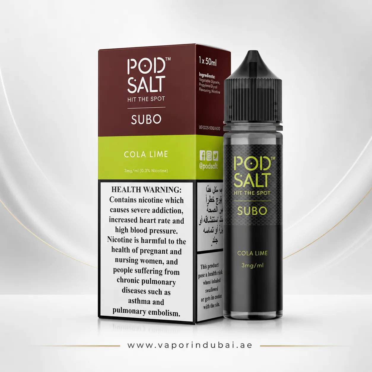 Pod Salt Subo 3MG E Liquid UAE 50ML
