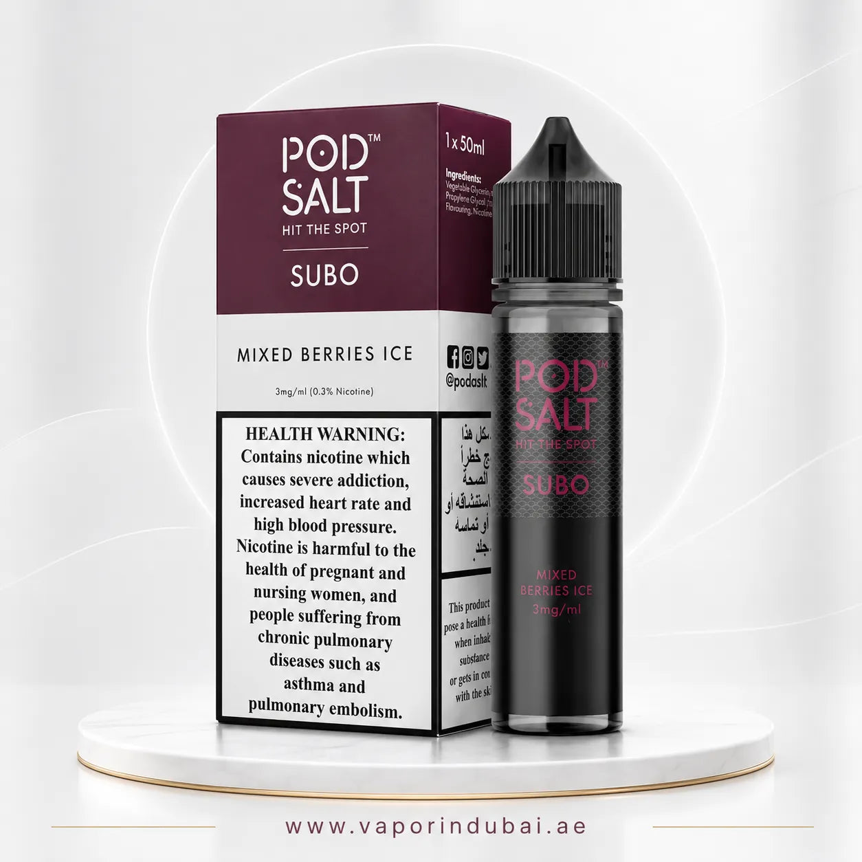 Pod Salt Subo 3MG E Liquid UAE 50ML
