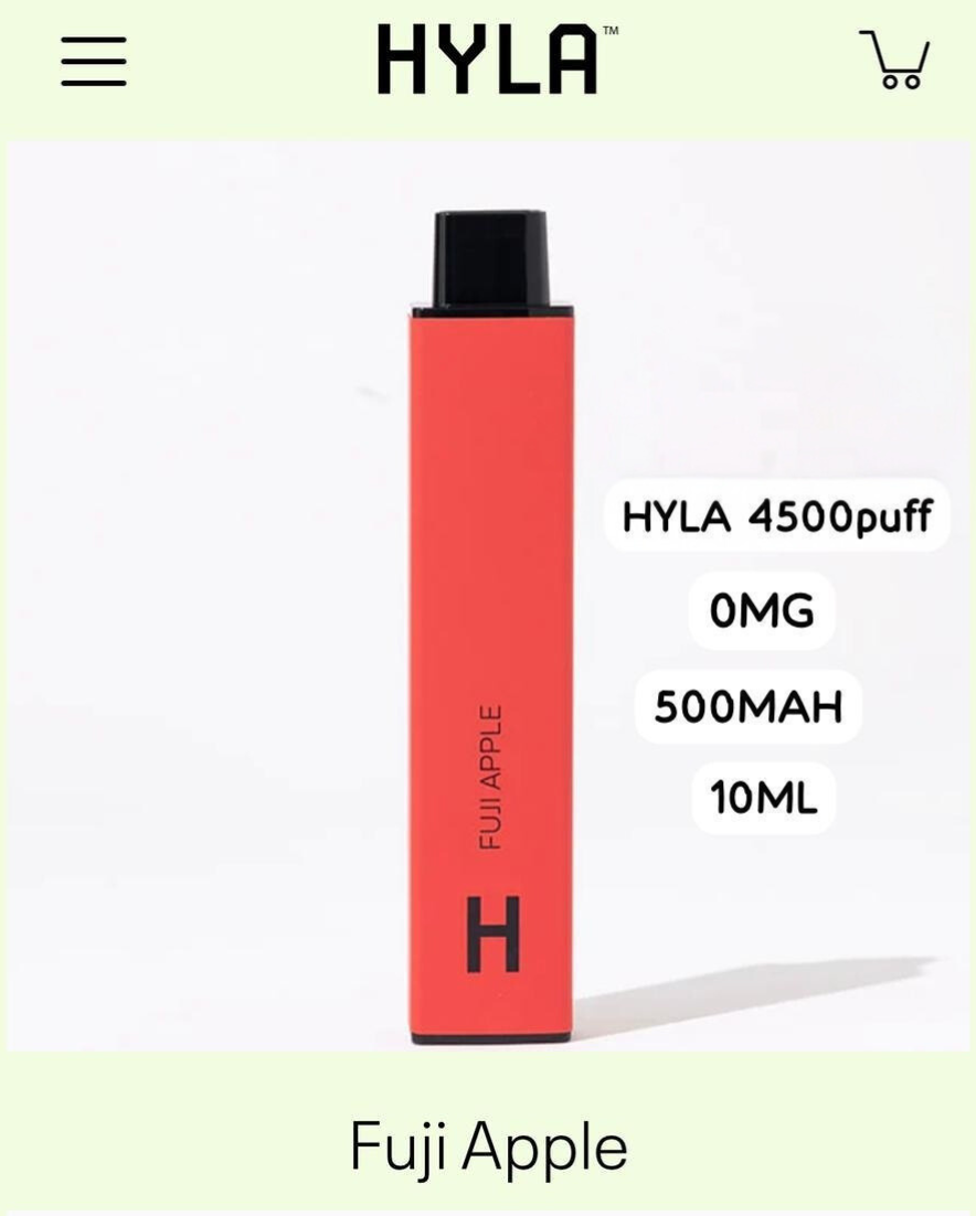 Hyla Dopa Disposable 4500 Puffs Nicotine Free Rechargeable Vape In Dubai