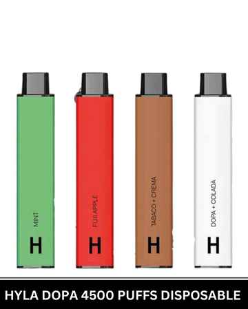Hyla Dopa Disposable 4500 Puffs Nicotine Free Rechargeable Vape In Dubai