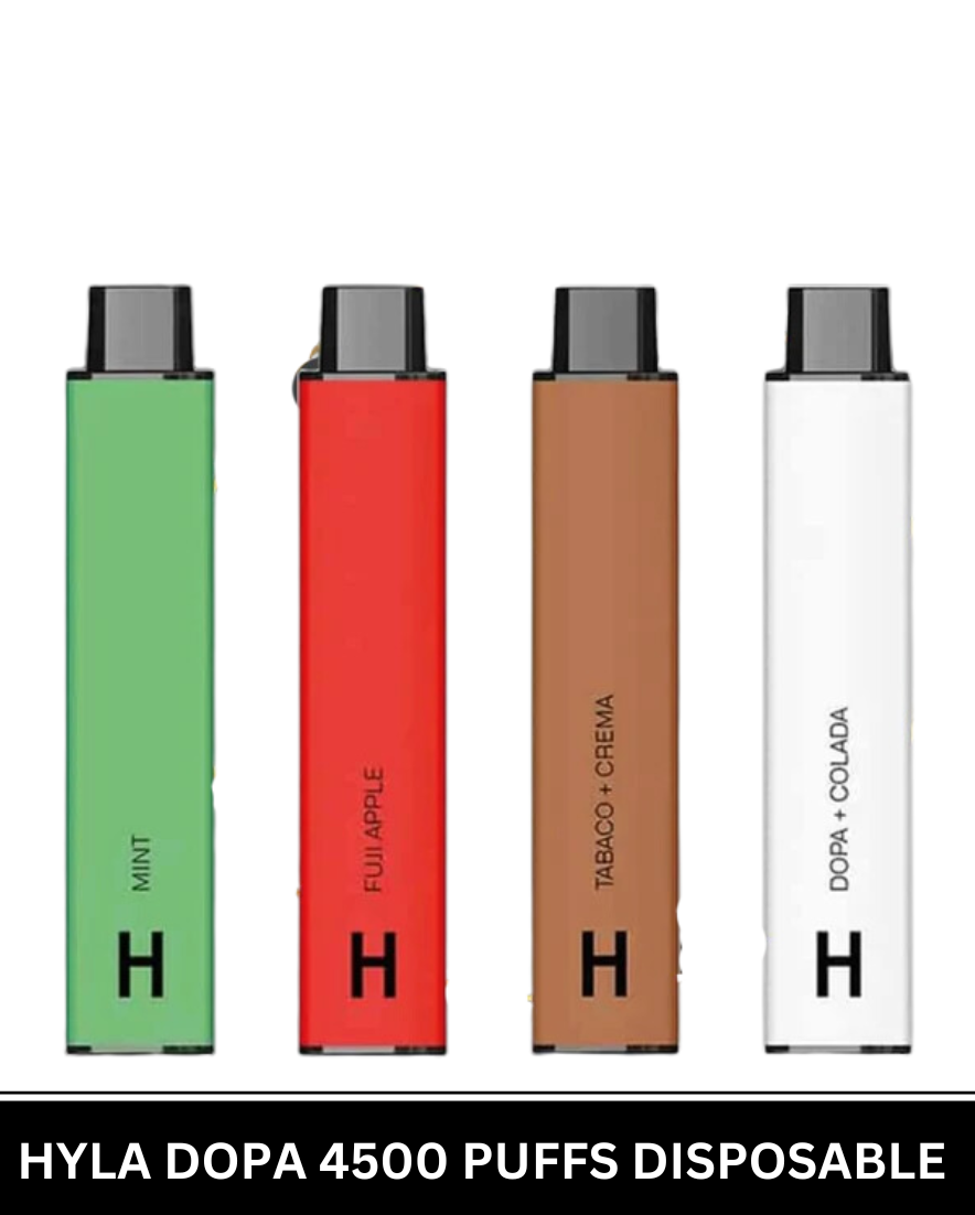 Hyla Dopa Disposable 4500 Puffs Nicotine Free Rechargeable Vape In Dubai