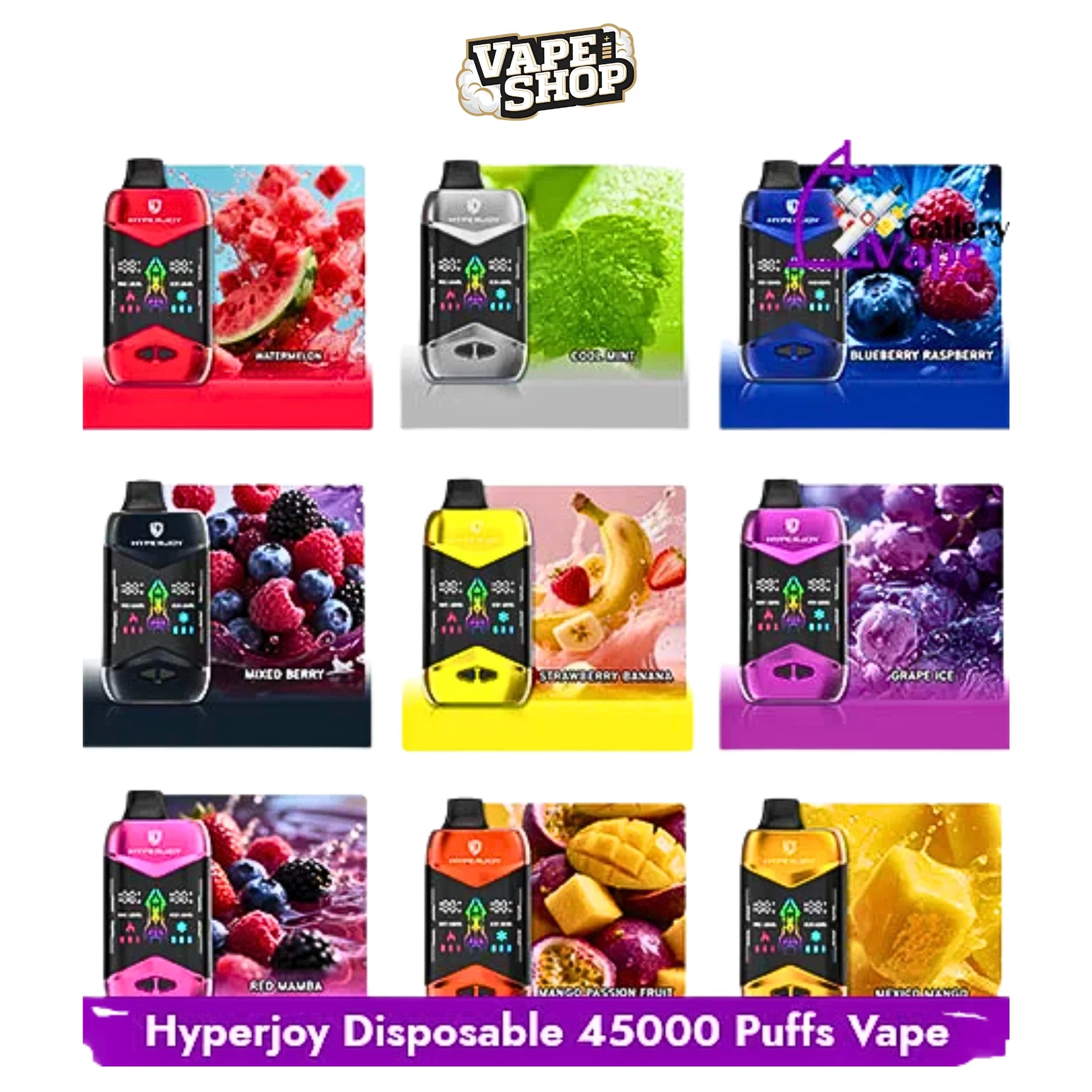 Hyperjoy 45k Disposable Vape (Nic & Ice Adjustable)