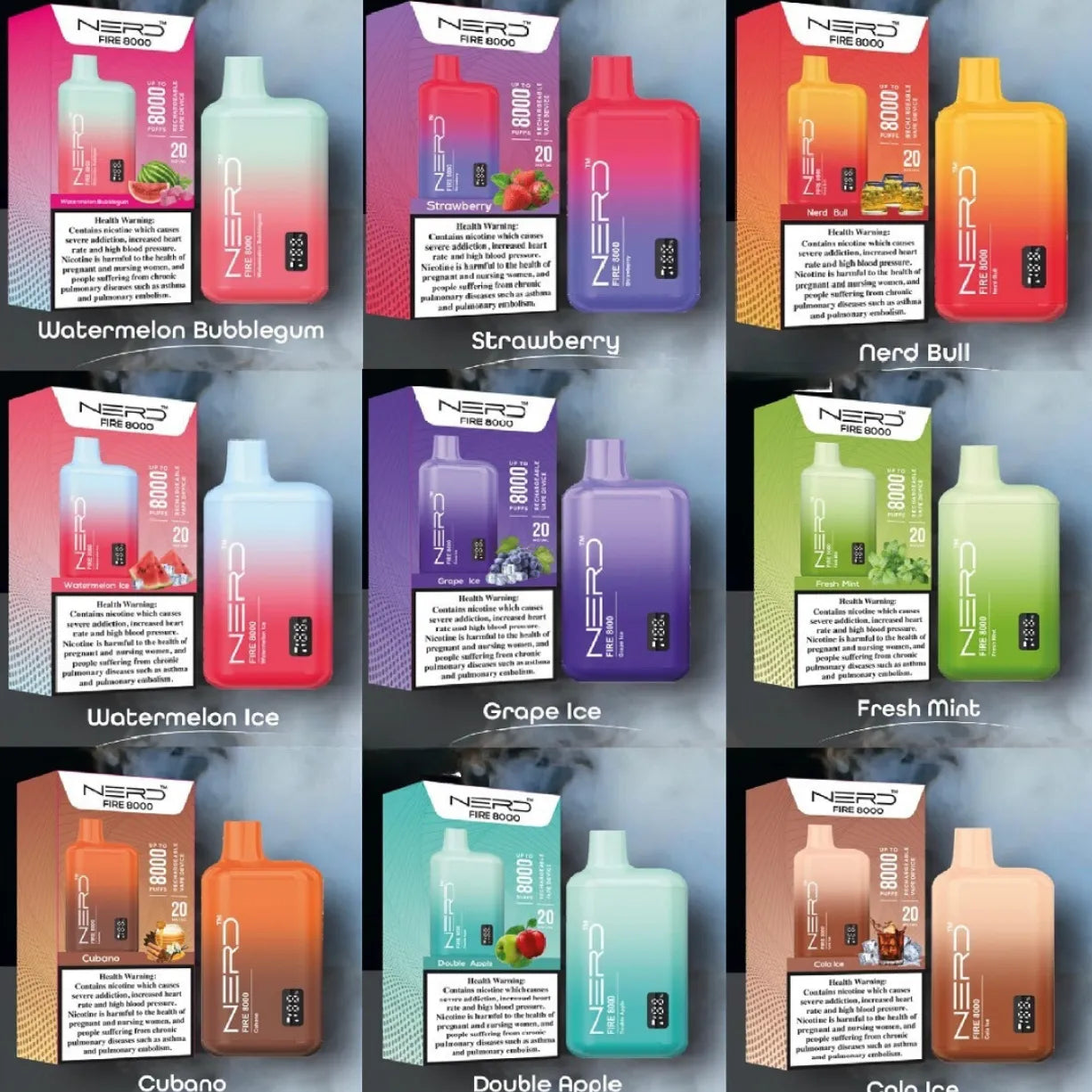 Nerd Fire 8000 Puffs Disposable Vape Best in dubai