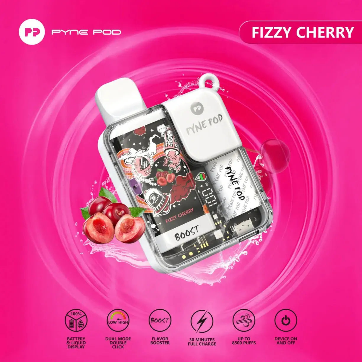 Pyne Pod Boost 8500 Puffs 5% Nicotine Vape in Dubai