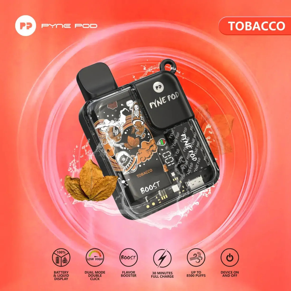 Pyne Pod Boost 8500 Puffs 5% Nicotine Vape in Dubai