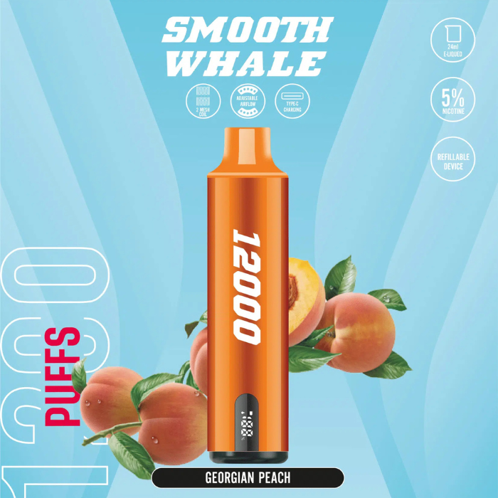 SMOOTH Whale Disposable 2% & 5% 12000 Puffs Rechargeable Vape in Dubai