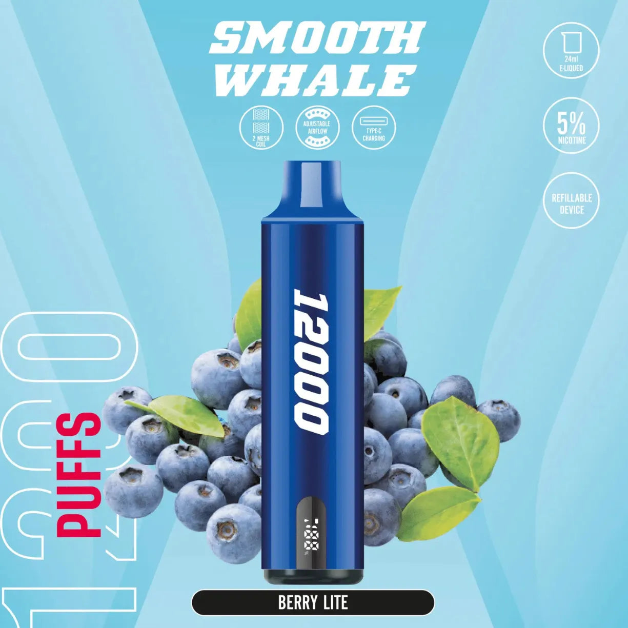 SMOOTH Whale 12000 Puffs Disposable Vape Best in UAE