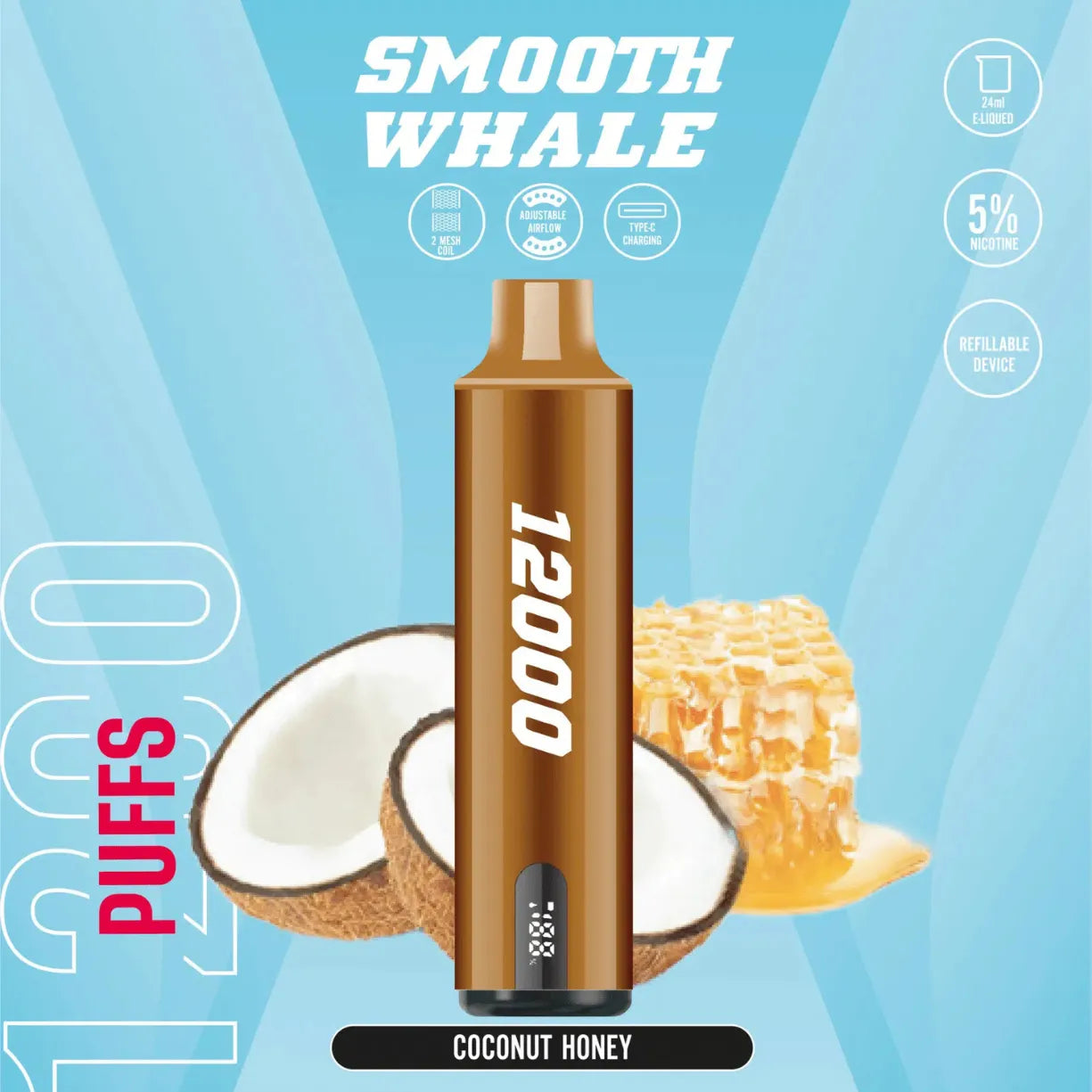 SMOOTH Whale 12000 Puffs Disposable Vape Best in UAE