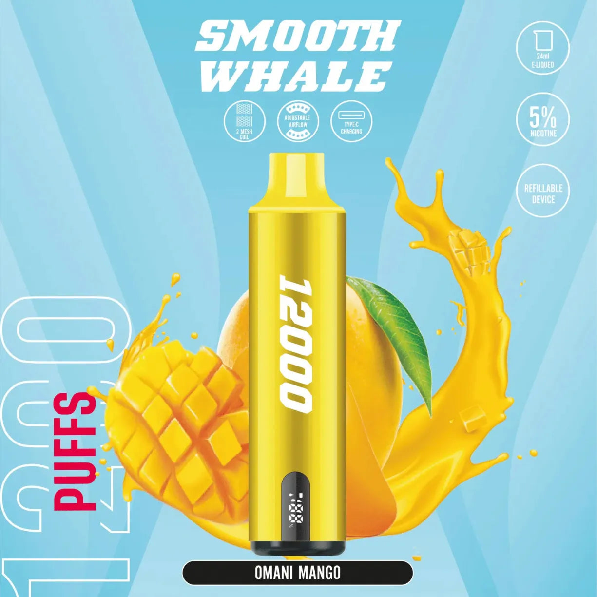 SMOOTH Whale 12000 Puffs Disposable Vape Best in UAE