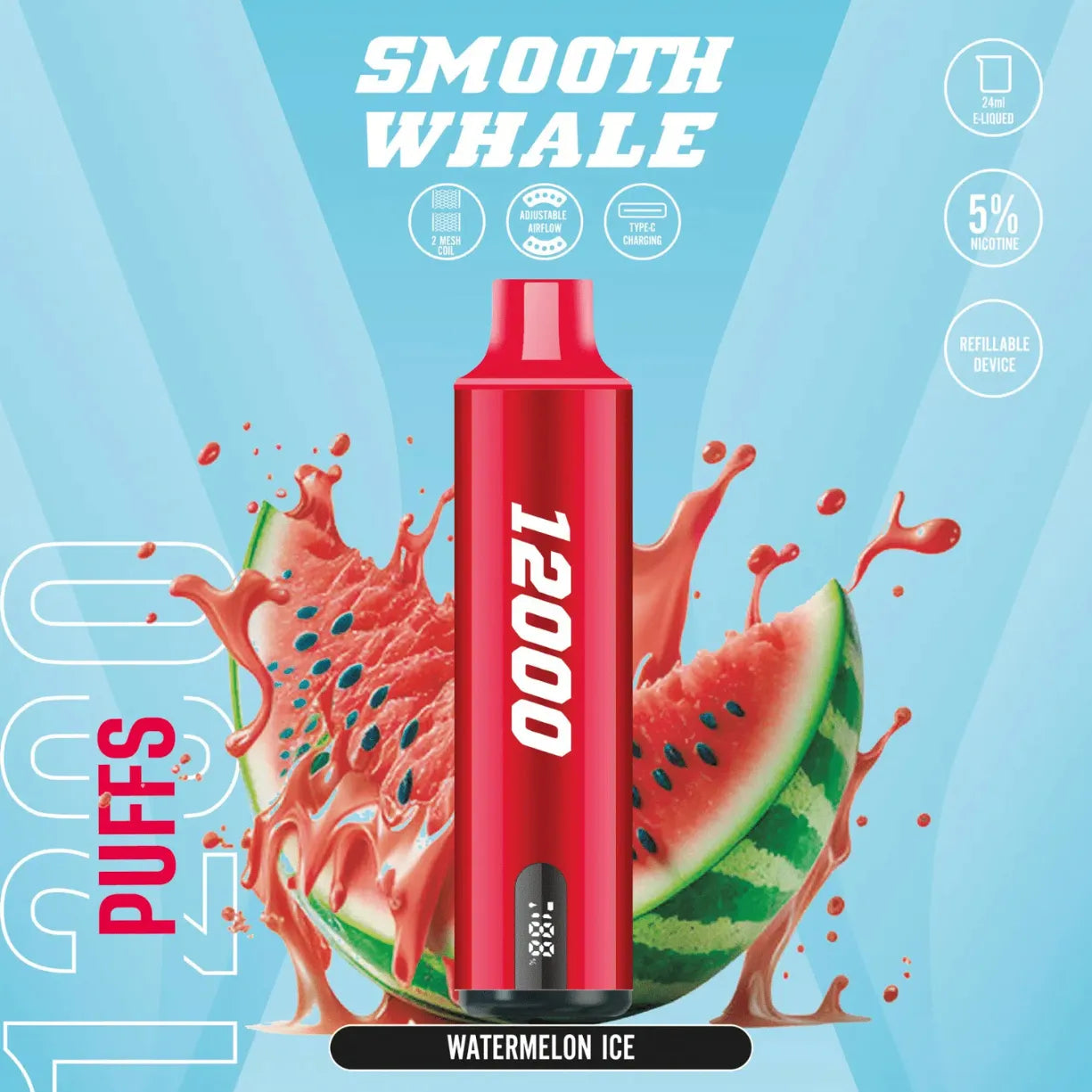 SMOOTH Whale 12000 Puffs Disposable Vape Best in UAE