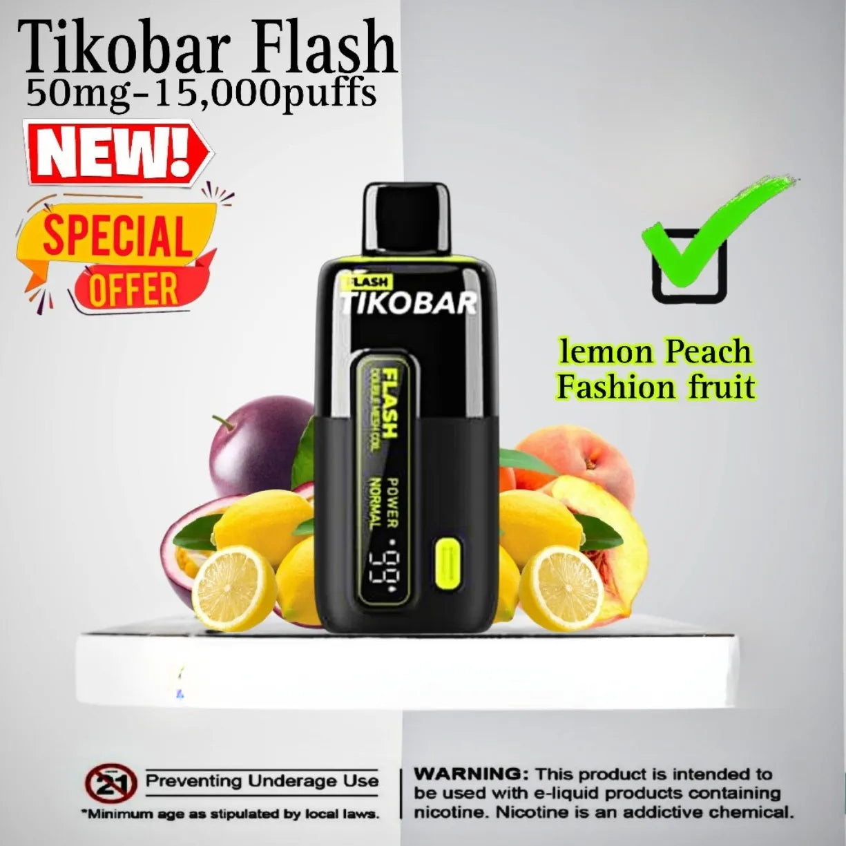 TIKOBAR Flash 15000 Puffs Best Disposable Vape