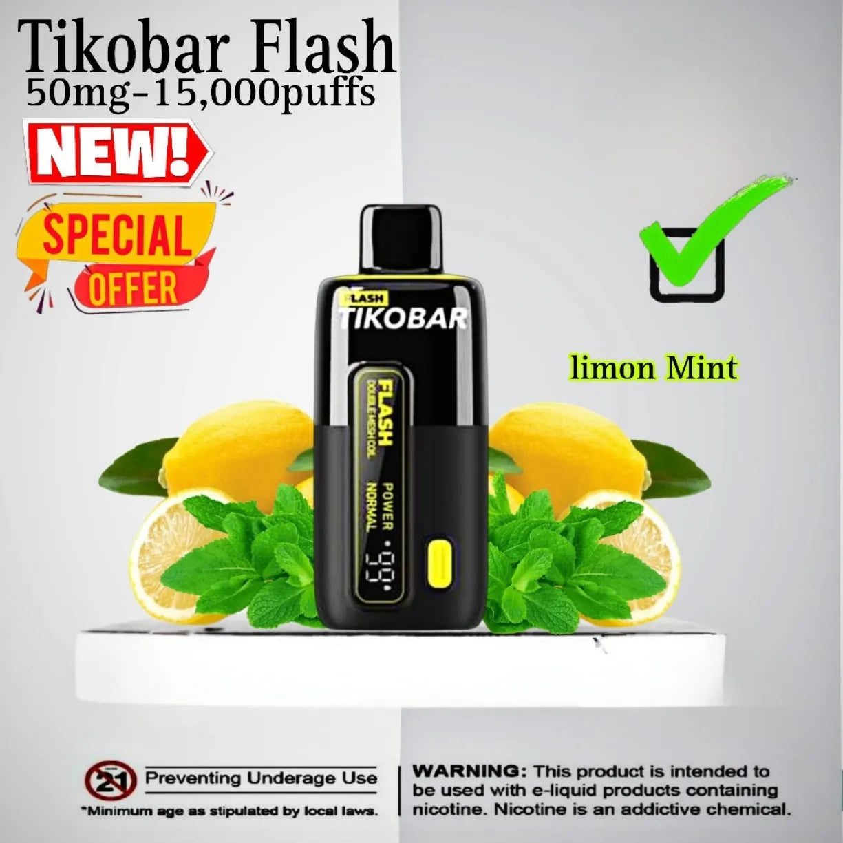 TIKOBAR Flash 15000 Puffs Best Disposable Vape
