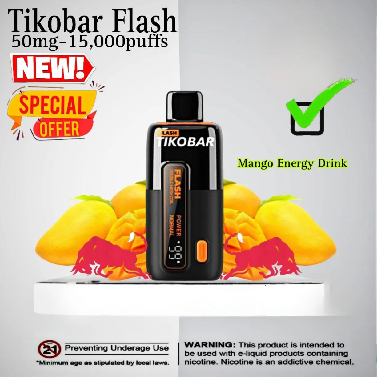 TIKOBAR Flash 15000 Puffs Best Disposable Vape