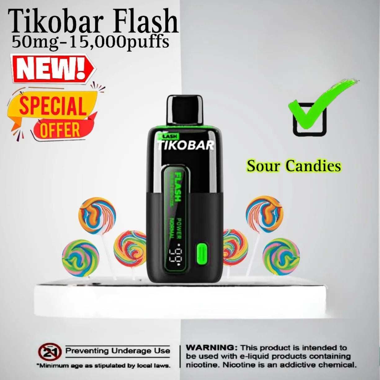 TIKOBAR Flash 15000 Puffs Best Disposable Vape