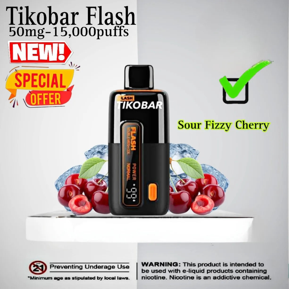 TIKOBAR Flash 15000 Puffs Best Disposable Vape