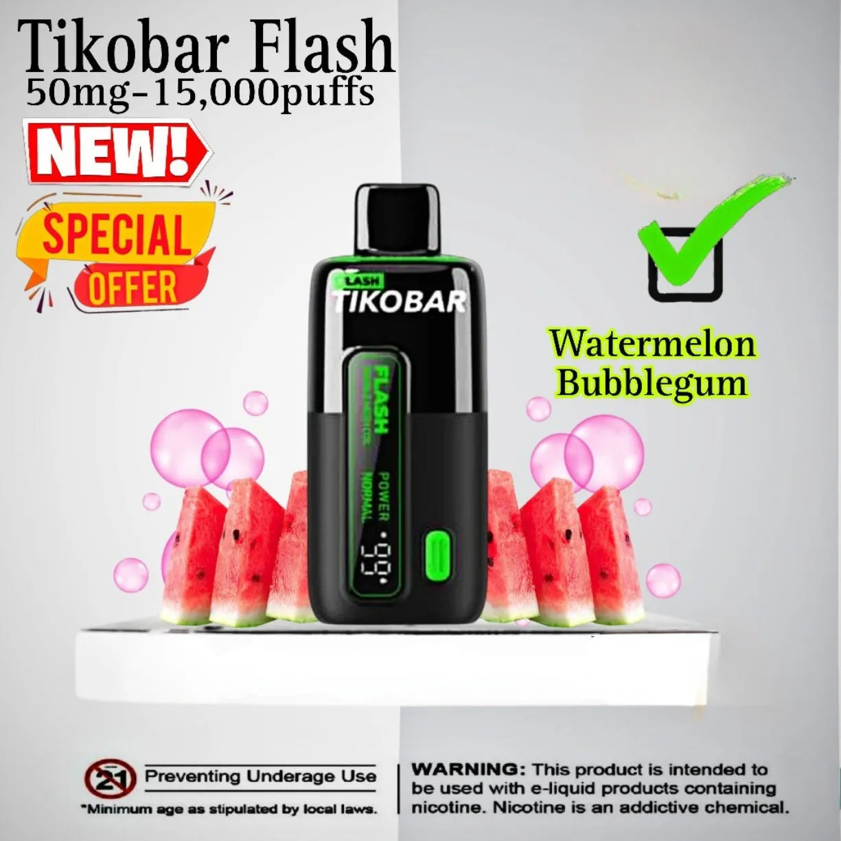 TIKOBAR Flash 15000 Puffs Best Disposable Vape