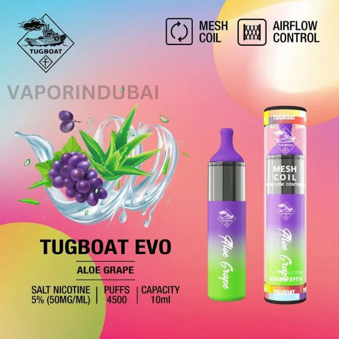 TUGBOAT EVO 4500 PUFFS DISPOSABLE VAPE