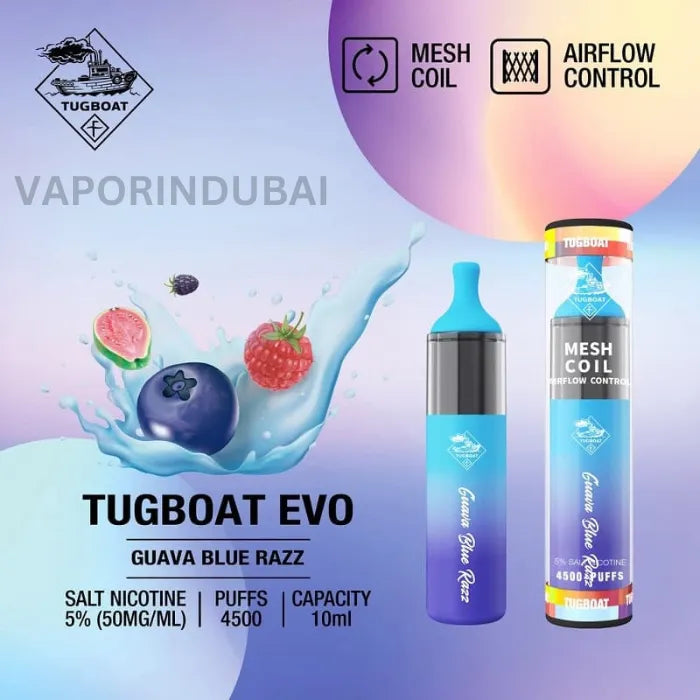 TUGBOAT EVO 4500 PUFFS DISPOSABLE VAPE