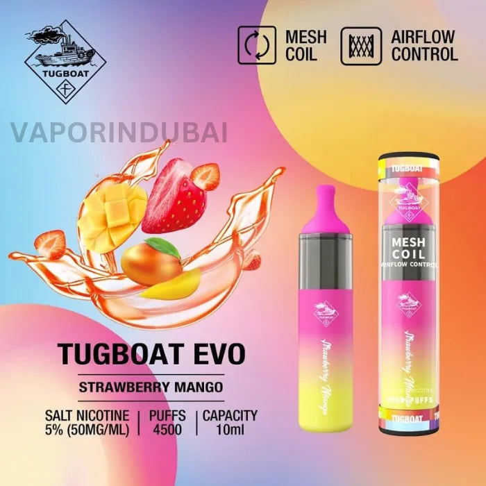 TUGBOAT EVO 4500 PUFFS DISPOSABLE VAPE