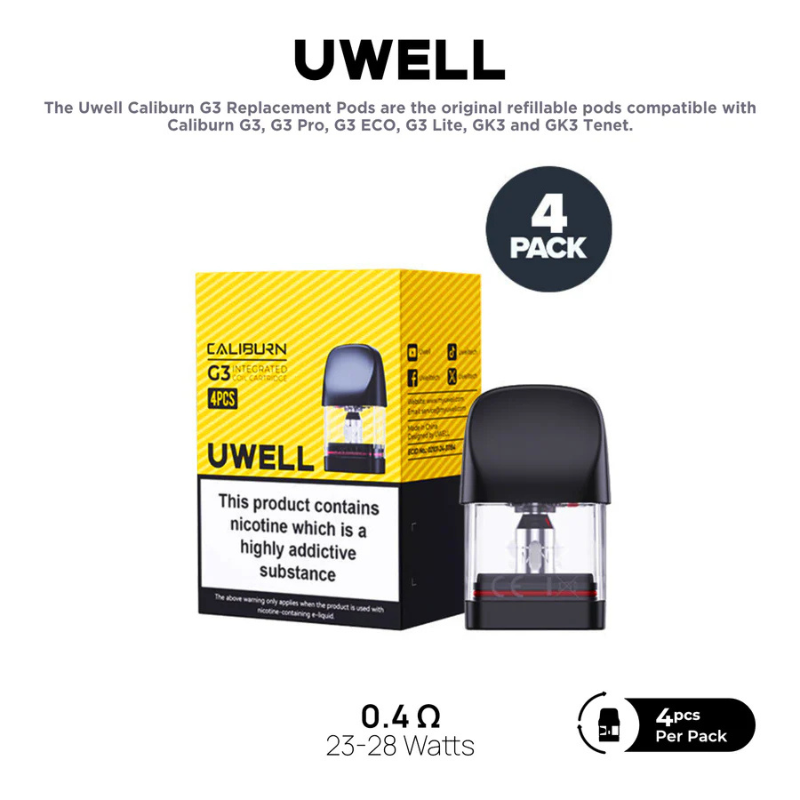 UWELL Caliburn Pods 2.5ml Replacement Pod Cartridge in Dubai, UAE