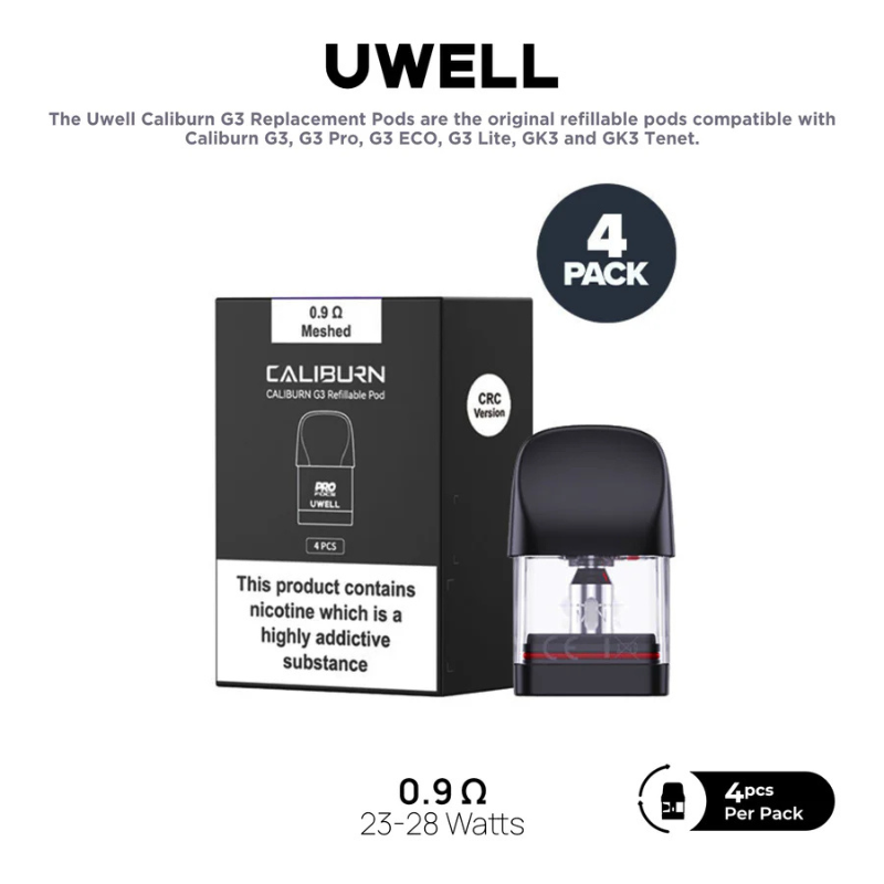 UWELL Caliburn Pods 2.5ml Replacement Pod Cartridge in Dubai, UAE