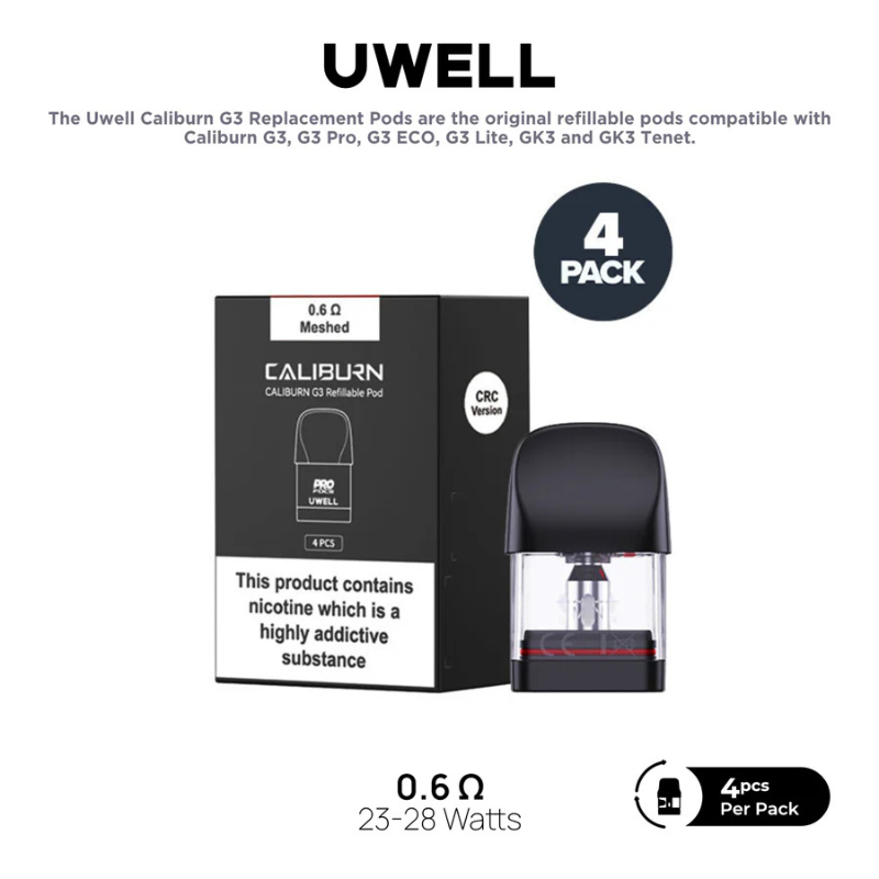 UWELL Caliburn Pods 2.5ml Replacement Pod Cartridge in Dubai, UAE