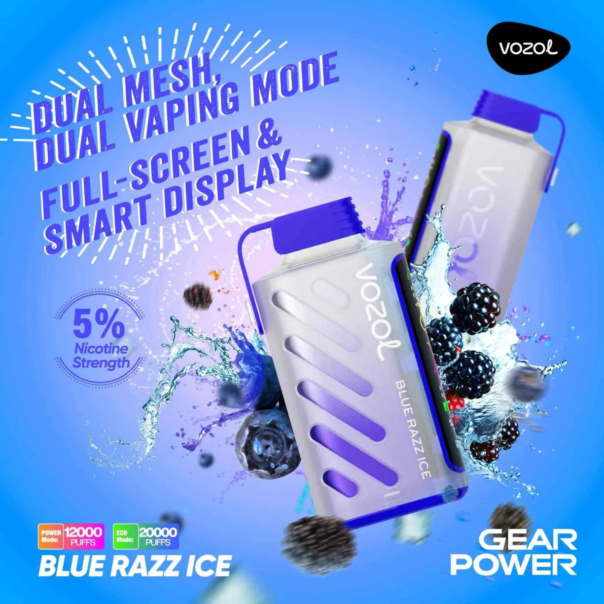VOZOL Gear Power 20000 Puffs Dual Mode Disposable Vape