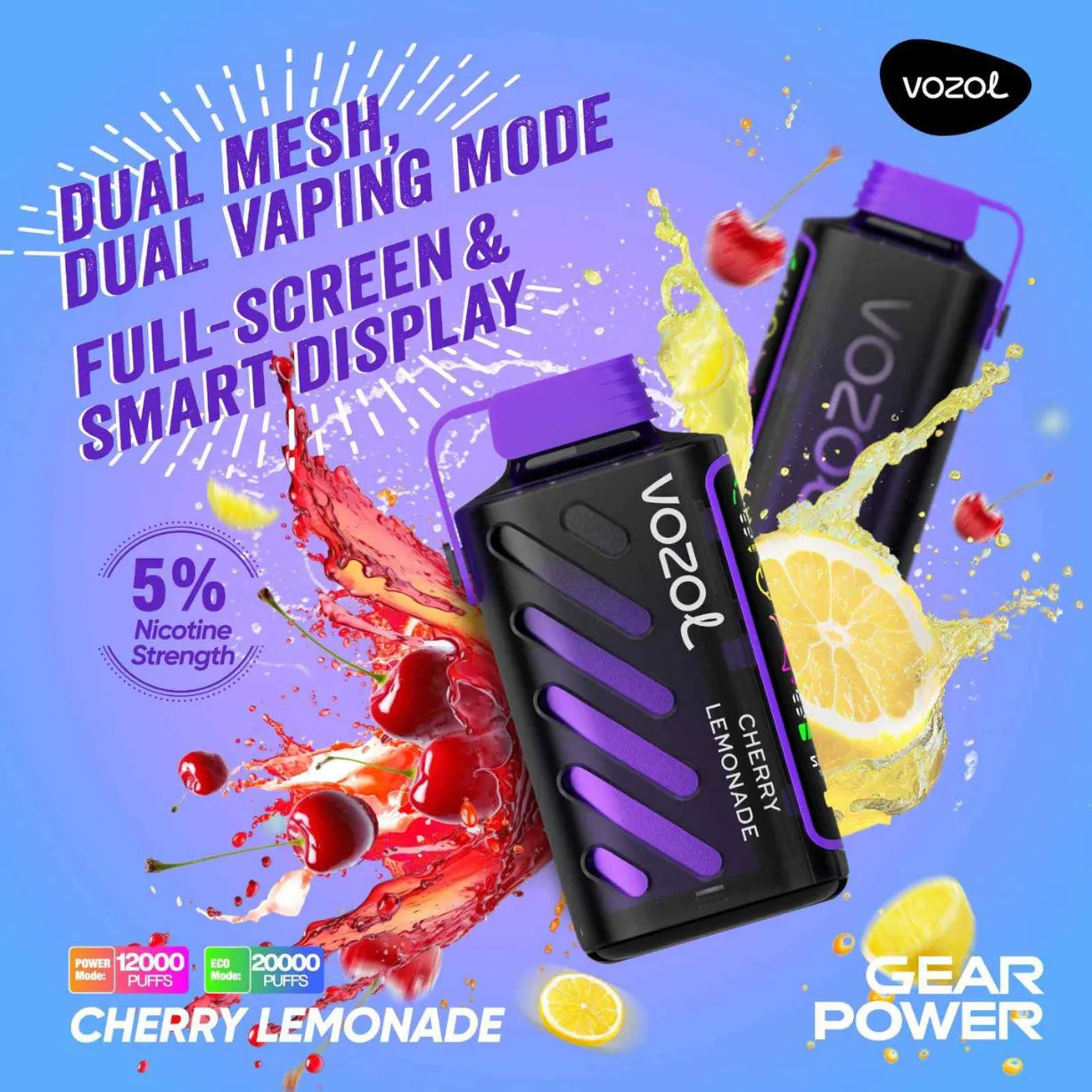 VOZOL Gear Power 20000 Puffs Dual Mode Disposable Vape