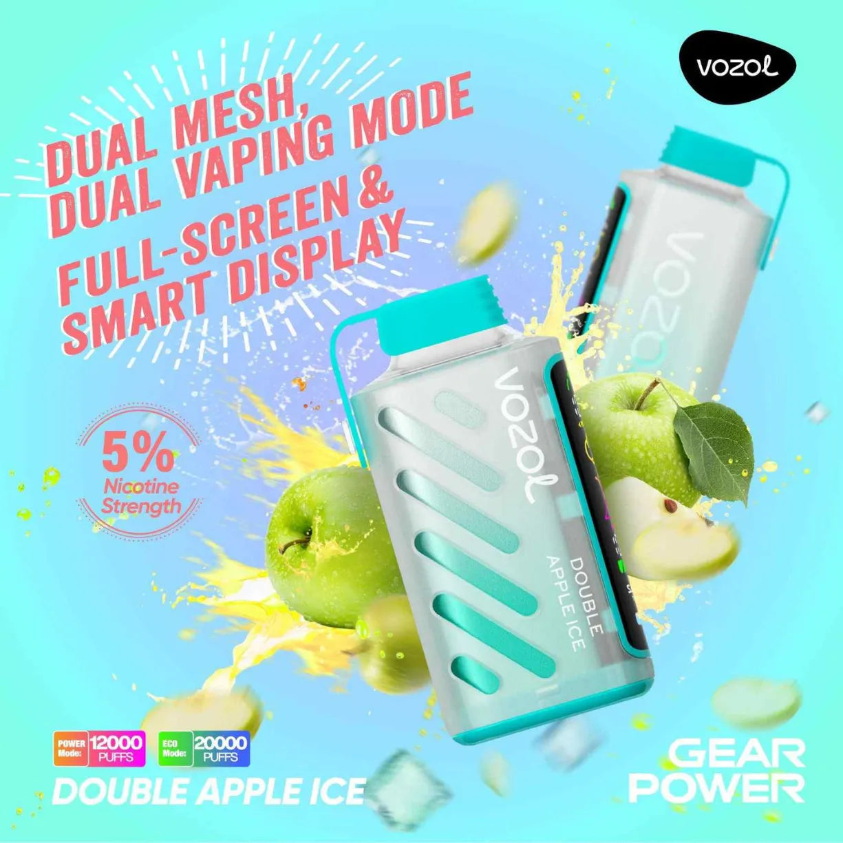 VOZOL Gear Power 20000 Puffs Dual Mode Disposable Vape