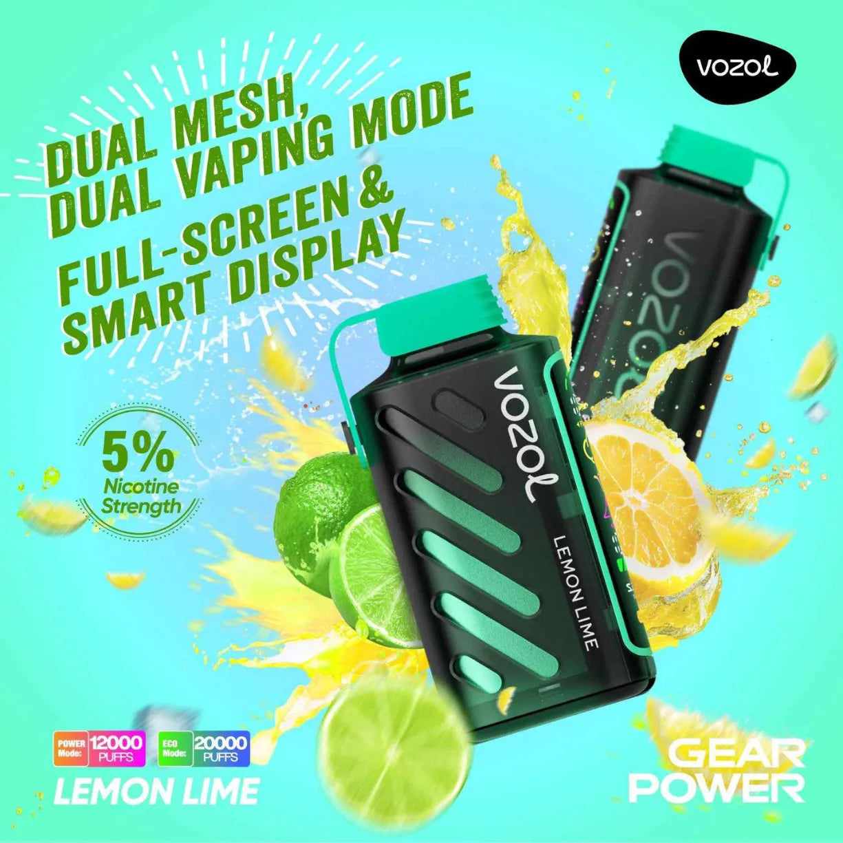 VOZOL Gear Power 20000 Puffs Dual Mode Disposable Vape