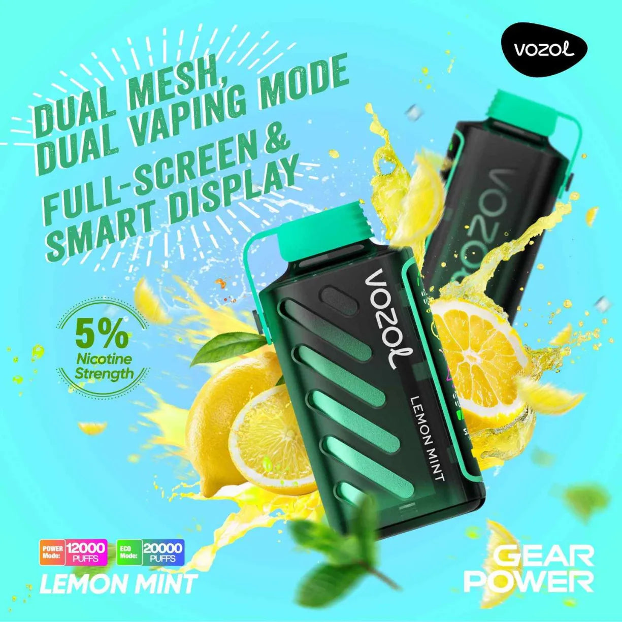 VOZOL Gear Power 20000 Puffs Dual Mode Disposable Vape