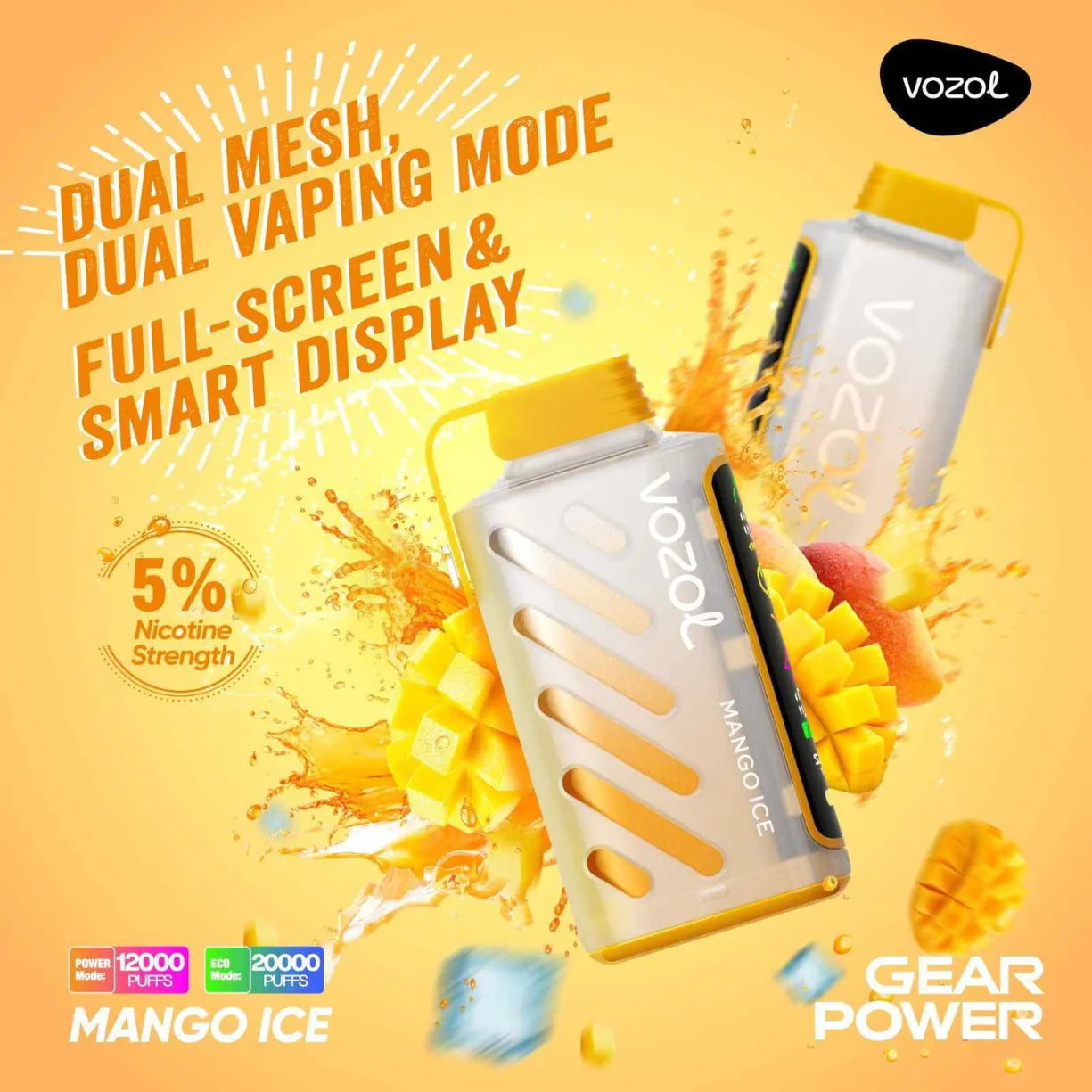 VOZOL Gear Power 20000 Puffs Dual Mode Disposable Vape
