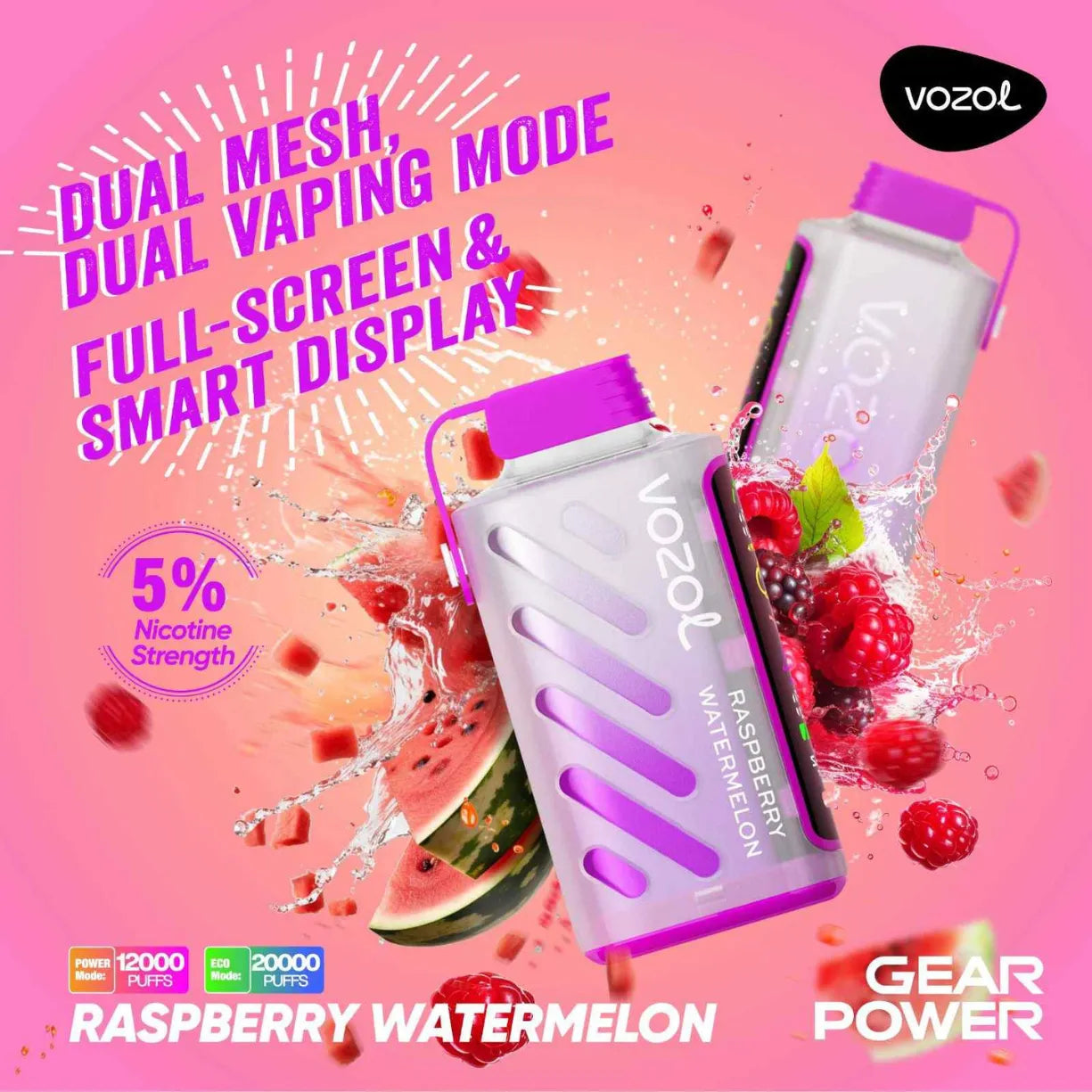 VOZOL Gear Power 20000 Puffs Dual Mode Disposable Vape