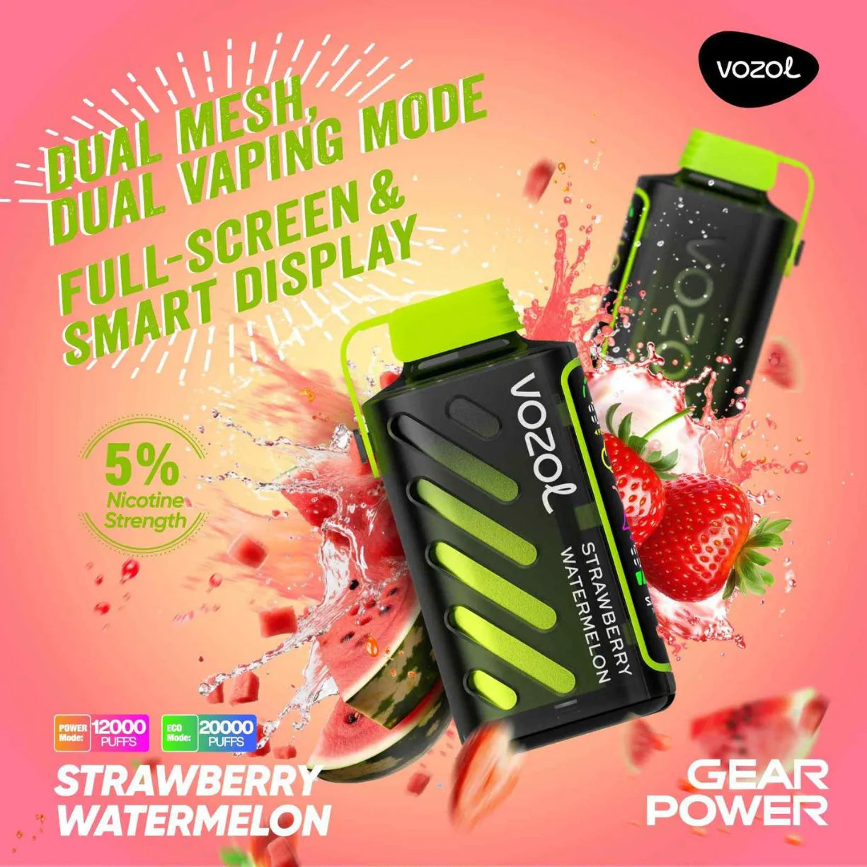 VOZOL Gear Power 20000 Puffs Dual Mode Disposable Vape